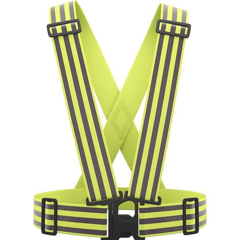Gilet de sécurité réfléchissant haute visibilité, ajustable, pour la course à pied, le vélo et la moto. (1/5)