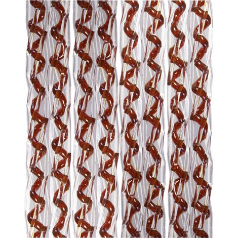 TENDA ELICOIDALE 'COCO' cm. 100 x 220 - cristal/marrone - MADE IN ITALY