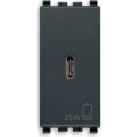 VIMAR - 20292.C.25 Alimentatore USB C PD 25W grigio