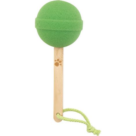 Brosse à tasses long manche forme bonbon verte en PE avec cordon, tête douce moussante pour nettoyage facile gourdes et mugs 20cm (1/5)