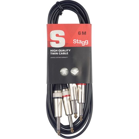 Stagg STC6P Cavo doppio da 6 m 2x Jack