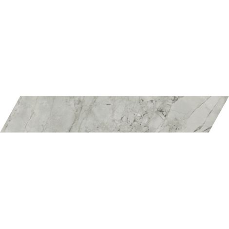 Aelle - Carrelage sol / mur chevron effet marbre gris 7,4X45 cm- SCULTOREA Foam grey chevron J474 - Vendu par boîte de 0,87 m² (1/5)
