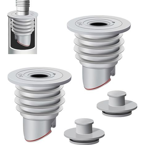 Lot de 2 raccords pour tuyaux d'évacuation de lave-linge, manchons en silicone de 35 à 40 mm avec valve intégrée et joint anti-odeurs pour tuyaux d'évacuation, adaptés à la salle de bains, à la cuisin (1/5)