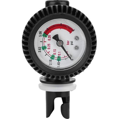 Manomètre pour pompe à air, testeur de pression, baromètre de sécurité, adaptateur pour tuyau long, jusqu'à 0,6 bar/8,55 psi, manomètre pour bateaux pneumatiques, kayaks, planches de surf, bateaux (1/5)