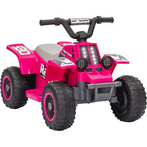 6V Electric Quad Bike for Kids, Ride On ATV w/ Forward/Reverse, Headlights, for Ages 18-36 Months, Pink (1/5)