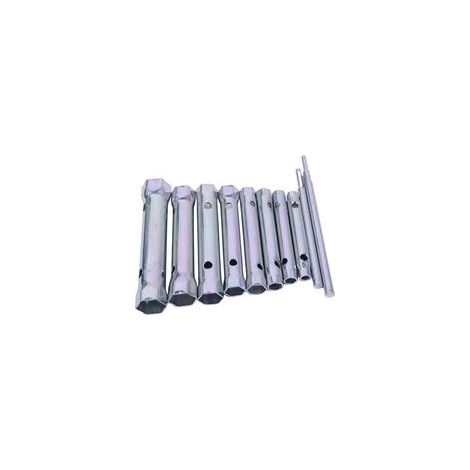 Lot de 10 Clé à Bougie 6 à 22 mm, Clés à Tubes, Clés Tubulaires Cle a Pipe pour Visser la Bougie, Démontage/Montage de Robinetterie et Mitigeurs