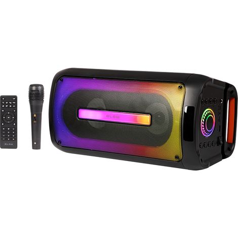 Altoparlante Bluetooth USB portatile, boombox RGB, microfono karaoke e set con telecomando (1/5)