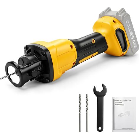 Coupe-cloison sèche sans fil pour 20V (sans batterie) Scie à tronçonner, sans balais, 6 vitesses, réglage profondeur, 2 embouts, pour bois, plâtre, contreplaqué (1/5)