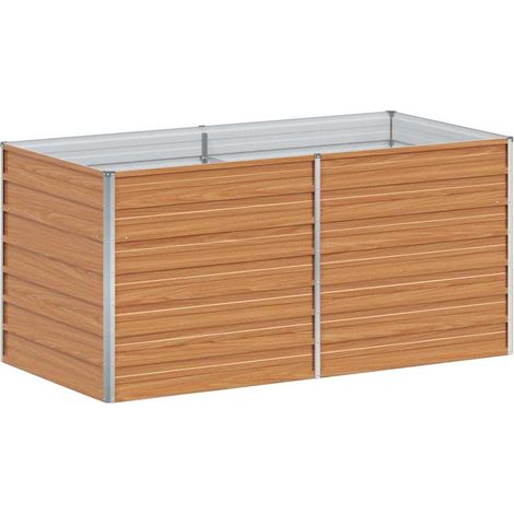 Maison Exclusive - Hochbeet Hellbraun 160 x 80 x 77 cm Verzinkter