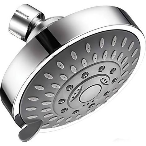 Pommeau de douche de plafond de 10 cm, système de douche à effet pluie haute pression, buses autonettoyantes à économie d'eau (1/5)