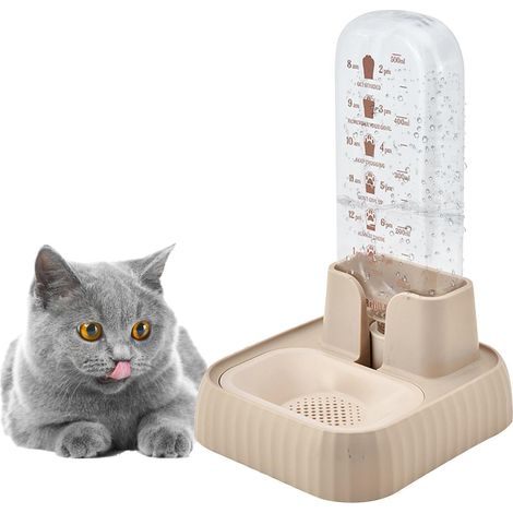 Fontaine à Eau pour Chat Chien  Abreuvoir Et Alimentateur Automatique pour Chat  Distributeur d'eau pour Chat 500 ML avec Filtre Amovible  Animaux Compagnie Taille Moyenne (1/3)