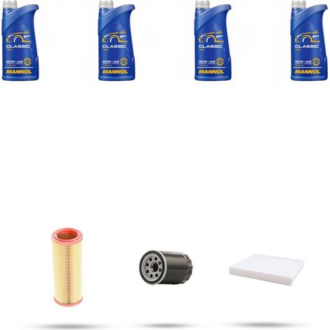 Kit tagliando 3 FILTRI e 4L OLIO compatibile con Fiat Doblo 1.6 16v 76kw dal 2001 (1/4)