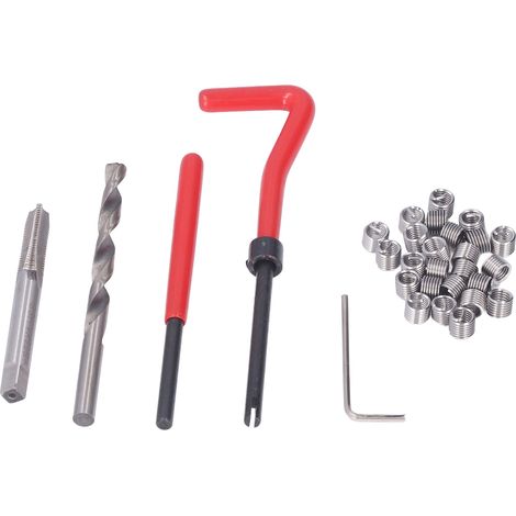 Kit de réparation de filetage, inserts de filetage en acier inoxydable, jeu de tarauds à spirale pour filetage métrique M6 M8 M10 (1/5)