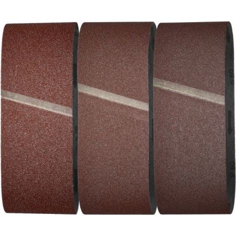 Jeu de 5 bandes abrasives WOLFCRAFT 8417000 75 x 533 mm Grains 40 80 120
