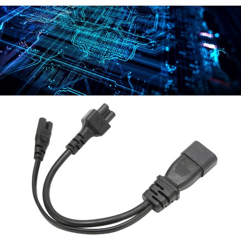 Câble d'extension étanche IEC320 C14 mâle vers C5/C7 femelle, 1 entrée 2 sorties, 10A 250V pour moniteurs LCD