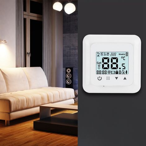Intelligenter Touchscreen-Thermostat für die Hausheizung, Temperaturregler für Fußbodenheizungssysteme 90-240 V, Standardausführung (1/5)