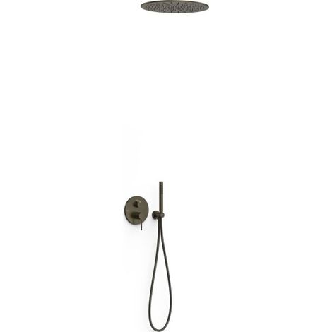 Kit mitigeur encastré 2 voies Rapid‑box pour douche Study Noir bronze - TRES 26238005KMB