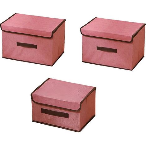 Stoffaufbewahrungsbox, faltbare Aufbewahrungsbox mit Deckel, Aufbewahrungskorb