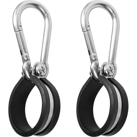 Confezione da 2 fascette fermacavi imbottite in gomma con fibbia, fermacavi, sospensione per cavi metallici per garage, casa e officina, diametro interno 40 mm