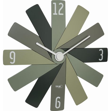 TFA Dostmann 60.3020.04 Reloj de pared verde silencioso