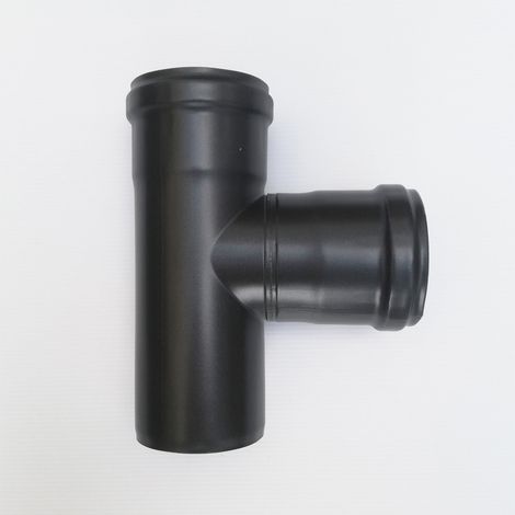 Raccordo a t 90° braga mf codino f nero pellet da 100mm (1/3)