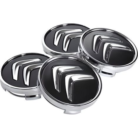 Centre De Roue - 60 mm - Pour Jantes Automobile - Noir - Étanche - Lot De 4 (1/5)