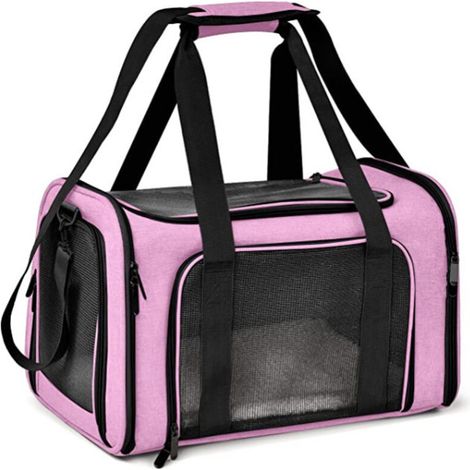 Basics AMZSC-002 Sac de Transport à Parois Souples pour Animal de Compagnie Rose Taille M