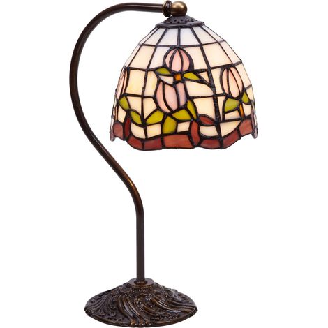 Petit lecteur de lampe de table Tiffany diamètre 16 cm Série Compact