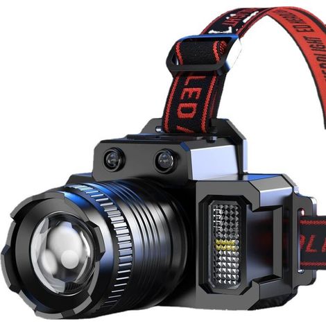 Wiederaufladbare Stirnlampe mit 5 Beleuchtungsmodi und 360° verstellbar für Outdoor-Jagd, Camping, Angeln