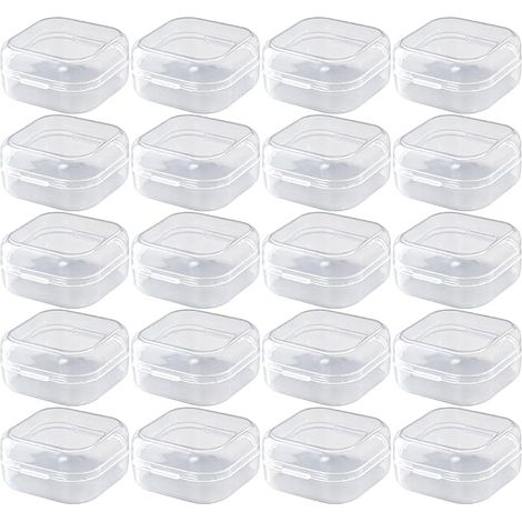 Petite Boite Plastique Transparente 3.5x3.5x1.7cm (1/5)