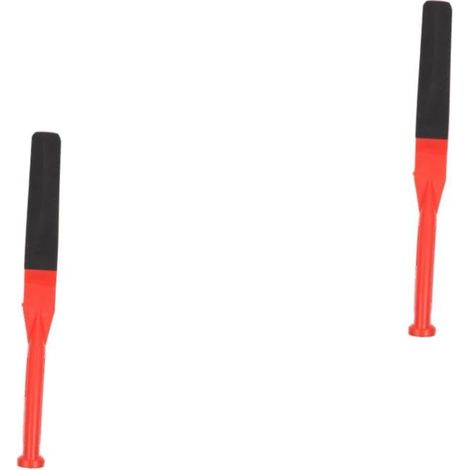 2 Pièces Attrape cochon manuel équipement d'élevage de portable équipement de porcherie Jeu de cheval outil de battage de outil pour animaux Plastique rouge (1/5)