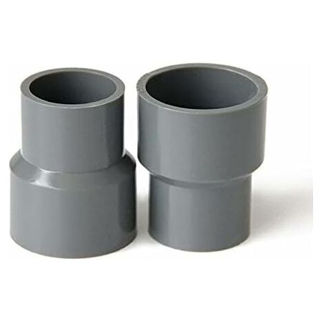 Adaptateur de tuyau en PVC, 40 mm / 20 mm, pour systèmes d'irrigation, réservoirs et tuyauterie extérieure, couleur grise.-AquaForge (1/2)