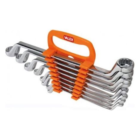 SET CHIAVI POLIGONALI DOPPIE 8pz 6-22mm ACCIAIO CrV CON SUPPORTO VALEX (1/2)