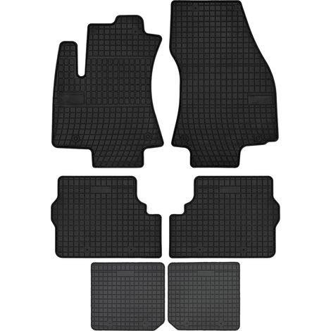 Tapis de sol en caoutchouc pour : Opel Zafira A, monospace 7 places (1999-2005) - noirs, sur mesure