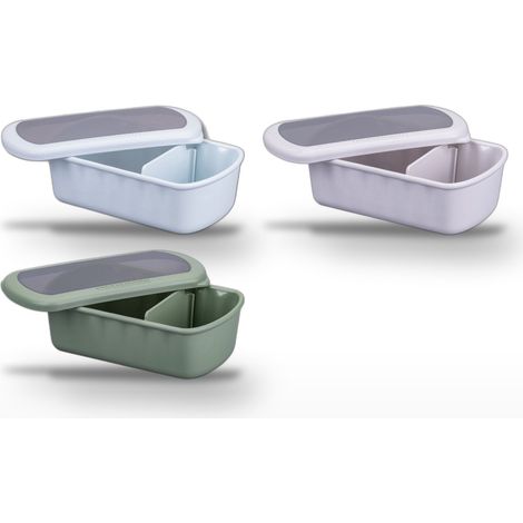 Lot de 3 Lunchbox 1L Fackelmann Storage Bleu Beige Vert (1/5)