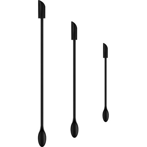 3pcs Mini Silicone Spatulas Small Reusable Rubber Makeup Spoon Cosmetic Spatula Small Spatula for Handmade Kitchen Beauty Resin Palette Get Last Drop (1/5)