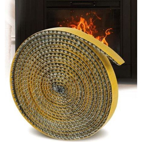 Bandes d'étanchéité pour inserts de cheminée, bandes d'étanchéité en tissu auto-adhésives, adaptées aux poêles, cheminées, tubes de four, portes de four, bandes d'étanchéité résistantes à la (1/4)