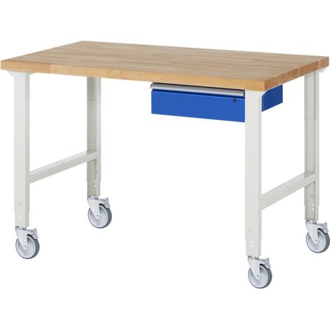 Rau Établi mobile réglable en hauteur 7001A1, L1500xP900xH950-1000mm (1/5)