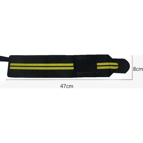 1 Stück Handgelenkbandage für Gewichtheben mit Daumenstütze, Handgelenkbandage für Fitnessstudios (schwarz & gelb) (1/5)