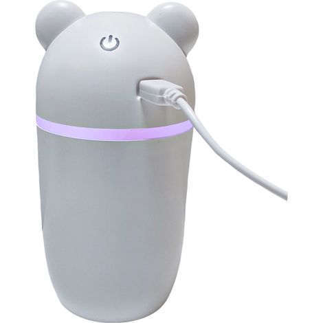 Mini Umidificatore Ambiente Bambini 200ml Spegnimento Automatico Dopo 4 Ore Luce Notturna RGB Touch Forma Orsetto (1/3)