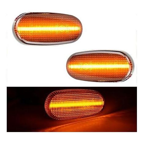 Dynamic LED Side Indicators for 955 147 GT 937 Bravo 2 Side Lights for Car Smoked Black (1/5)
