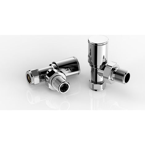 Heilmetz Angled Radiator Valve Chrome (Pair) (1/5)