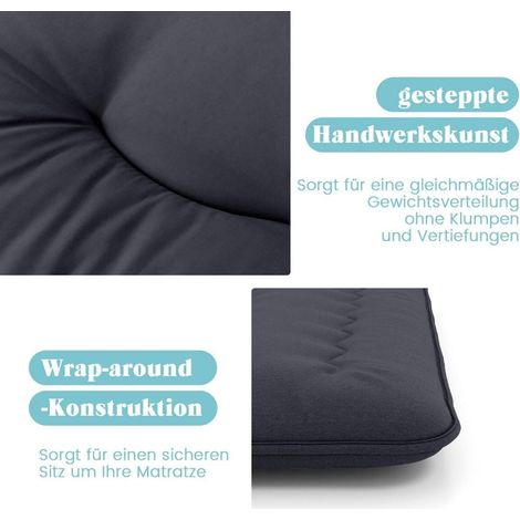Matelas futon en microfibre, matelas de sol pliable et portable avec housse lavable, pour chambre, salon ou camping (1/5)