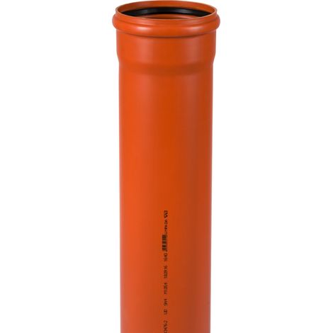 Ostendorf KG-Rohr mit Steckmuffe und Gummidichtring DN 200 Länge 1000 mm 223010
