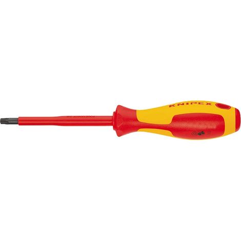 KNIPEX 98 26 20 Giraviti per elettricisti per viti Torx® impugnatura isolante, in materiale bicomponente, collaudato VDE brunita 185 mm