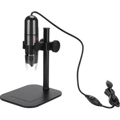 Microscope numérique portable USB 50-1000X avec loupe à 8 LED, caméra endoscopique et support de levage
