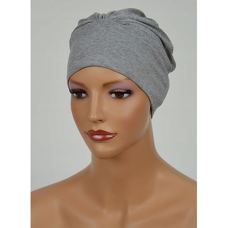Turban Jasmina, chapeau en métal à volants, sans motif, également après chimiothérapie (1/4)