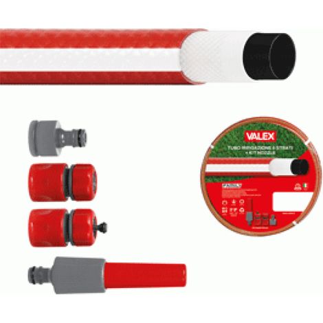 Tuyau d'irrigation de 20 mètres, diamètre 5/8", avec buse et raccords VALEX 1105685