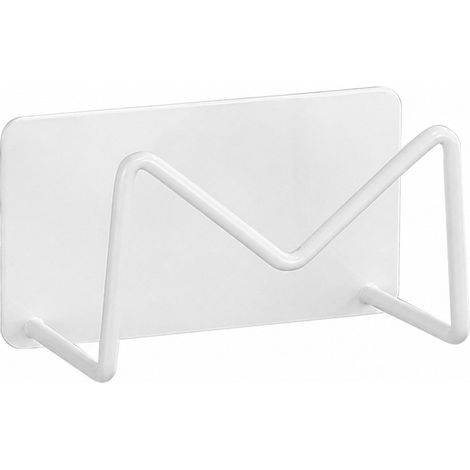 Porte-éponge en acier inoxydable, égouttoir d'évier sans perçage, rangement pour laine d'acier et chiffons (1/5)