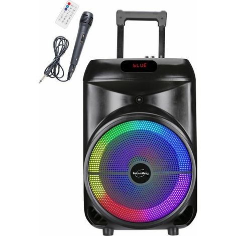 Enceinte trolley - INOVALLEY - KA122 - 700W - Bluetooth - Lumineuse (1/4)